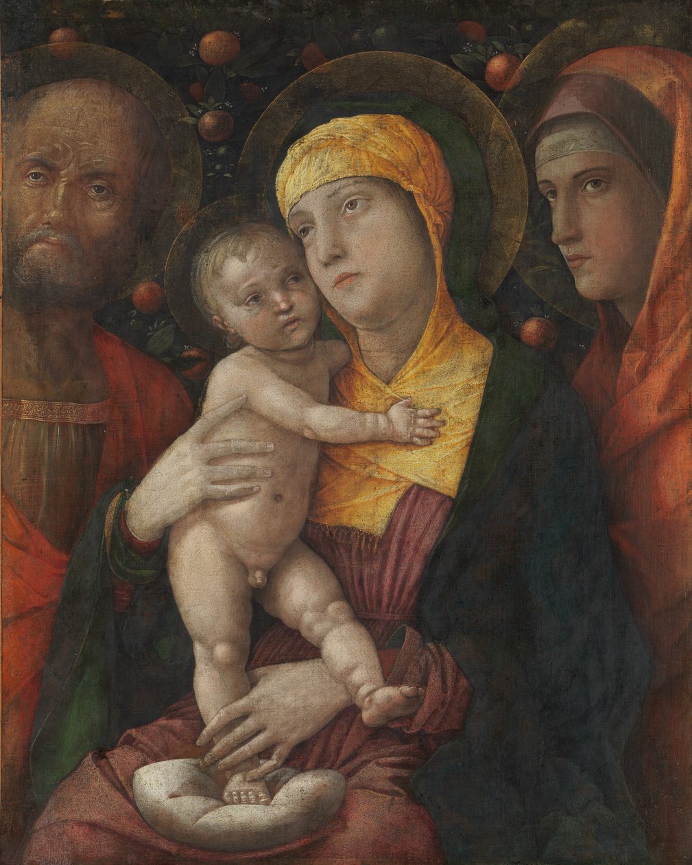Aziz Mary Magdalen ile Kutsal Aile, yaklaşık. 1495-1500. by Andrea Mantegna
