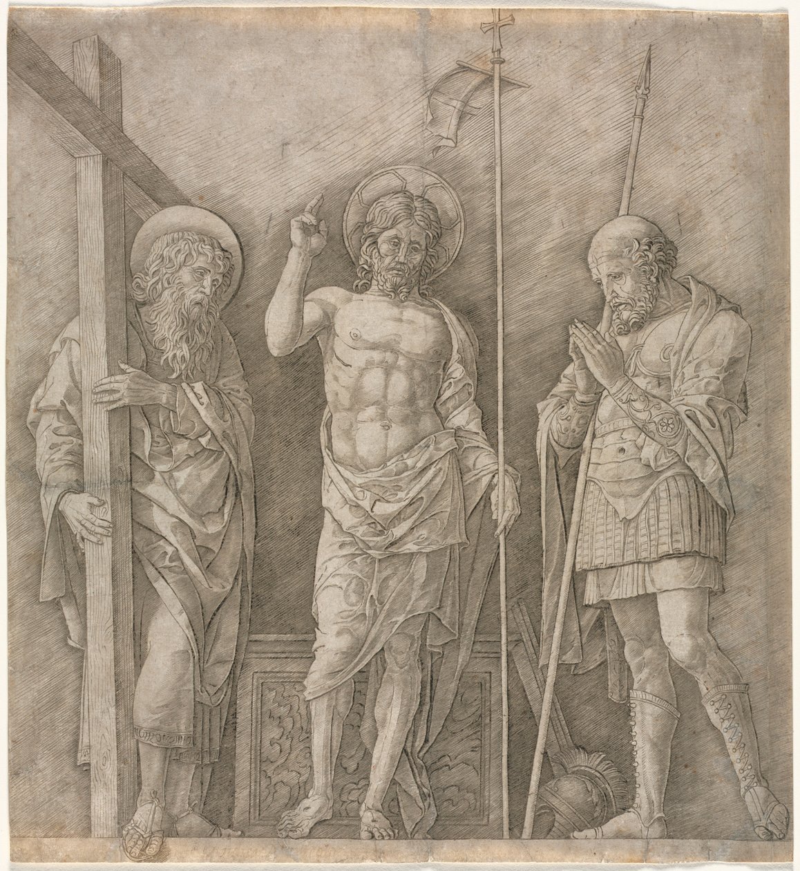 Aziz Andrew ve Longinus arasındaki Yükselen Mesih, 1470