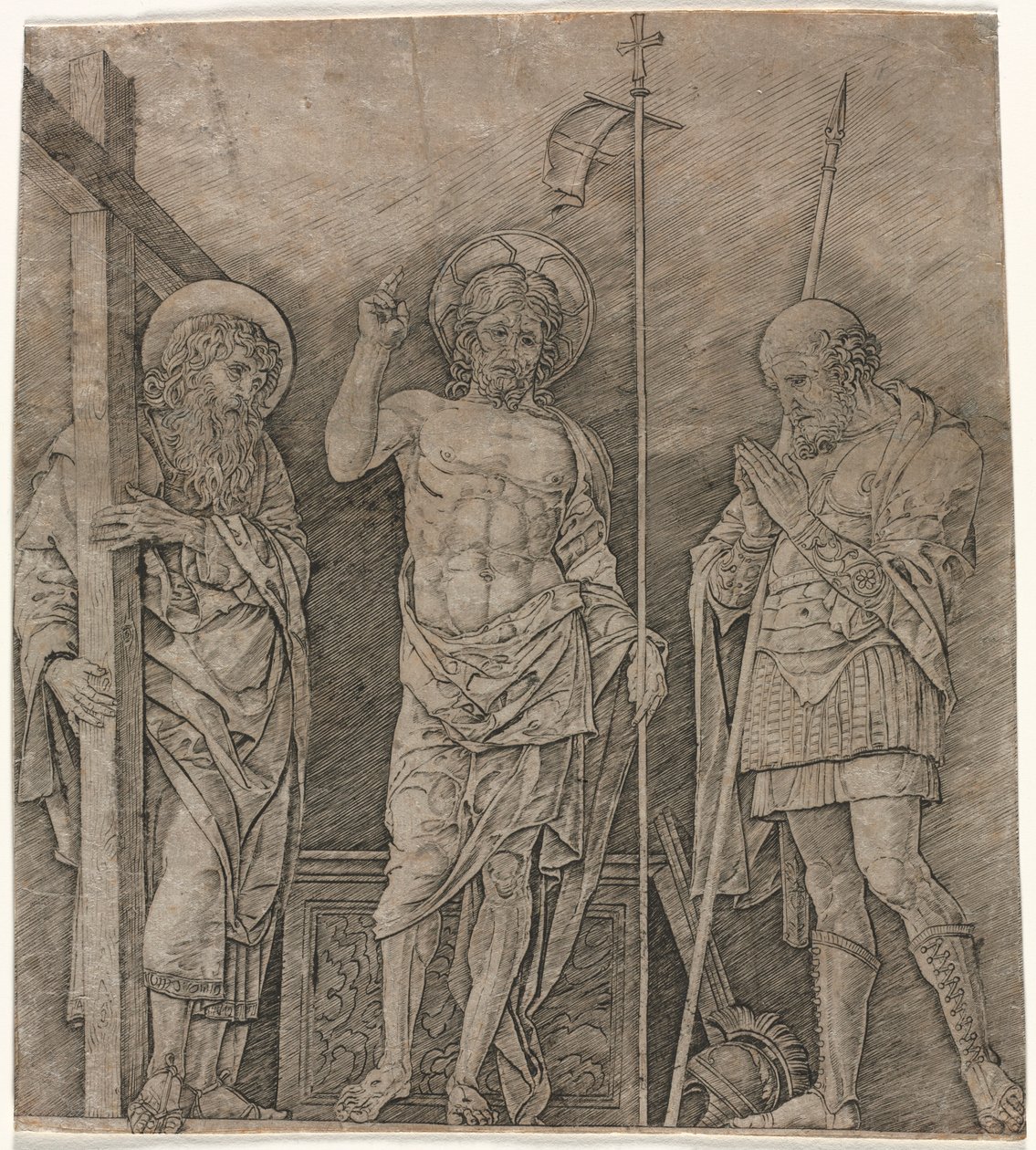 Aziz Andrew ve Longinus arasındaki Yükselen Mesih, 1470