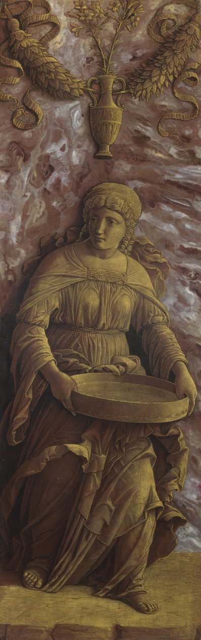 Bir Elek ile Vestal Virgin Tuccia, c. 1500. by Andrea Mantegna