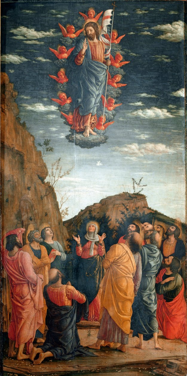 Tırmanış. 1460 tarihli Andrea Mantegna (1431-1506) tablosu. 86x42,5 cm. Firenze, Galleria degli Uffizi. - İsa