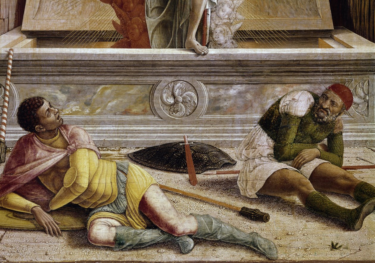 Diriliş, San Zeno sunağının predelle detayı (ahşap üzerine tempera) by Andrea Mantegna