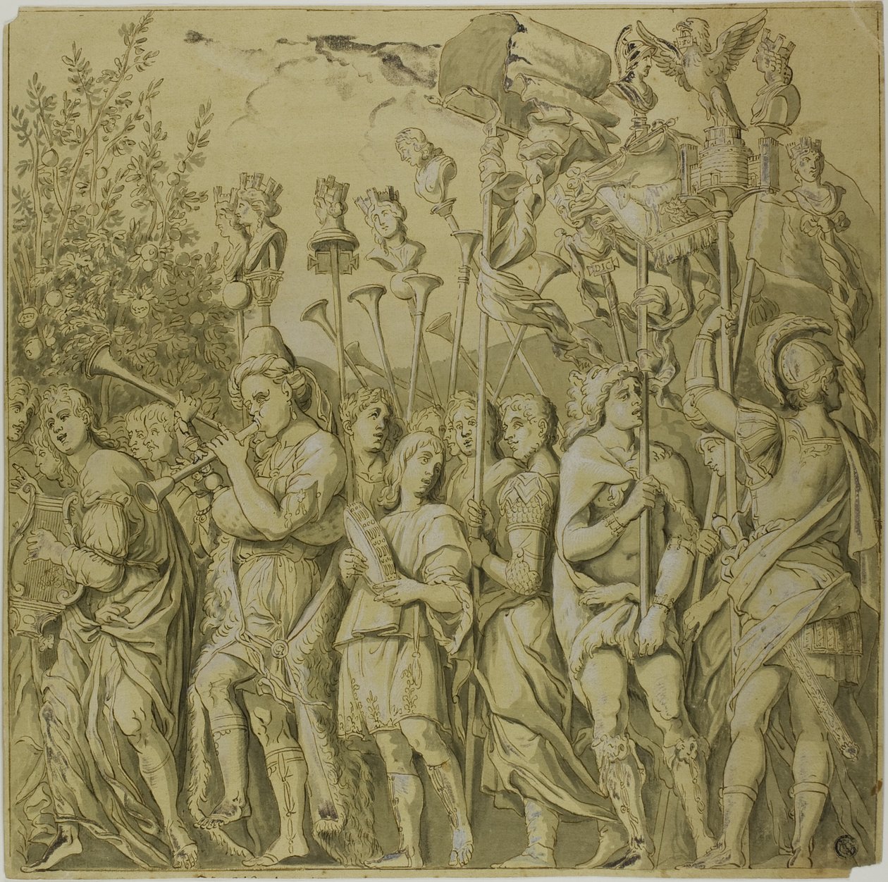 Julius Caesar'ın Zaferleri: Tuval No. VII by Andrea Mantegna