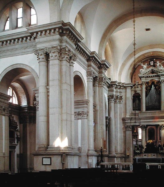 ನೇವ್‌ನ ಆಂತರಿಕ ನೋಟ, 1566-80 ಟರ್ಕ್ by Andrea Palladio