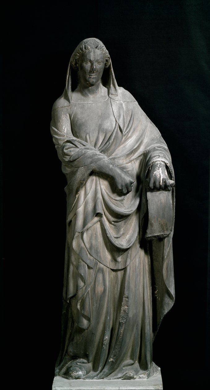 Sibyl of Tibur, çan kulesinden. mermer heykel by Andrea Pisano