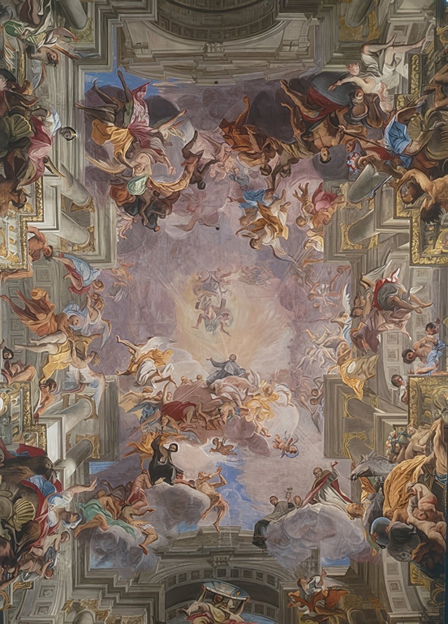 Aziz Ignatius zaferle. 1691-1694 by Andrea Pozzo