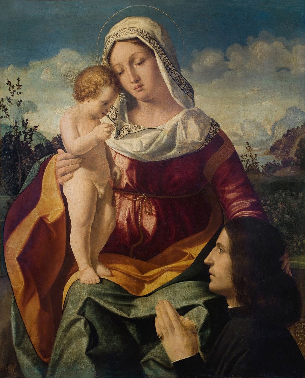Bakire ve Donörlü çocuk, 1504 by Andrea Previtali
