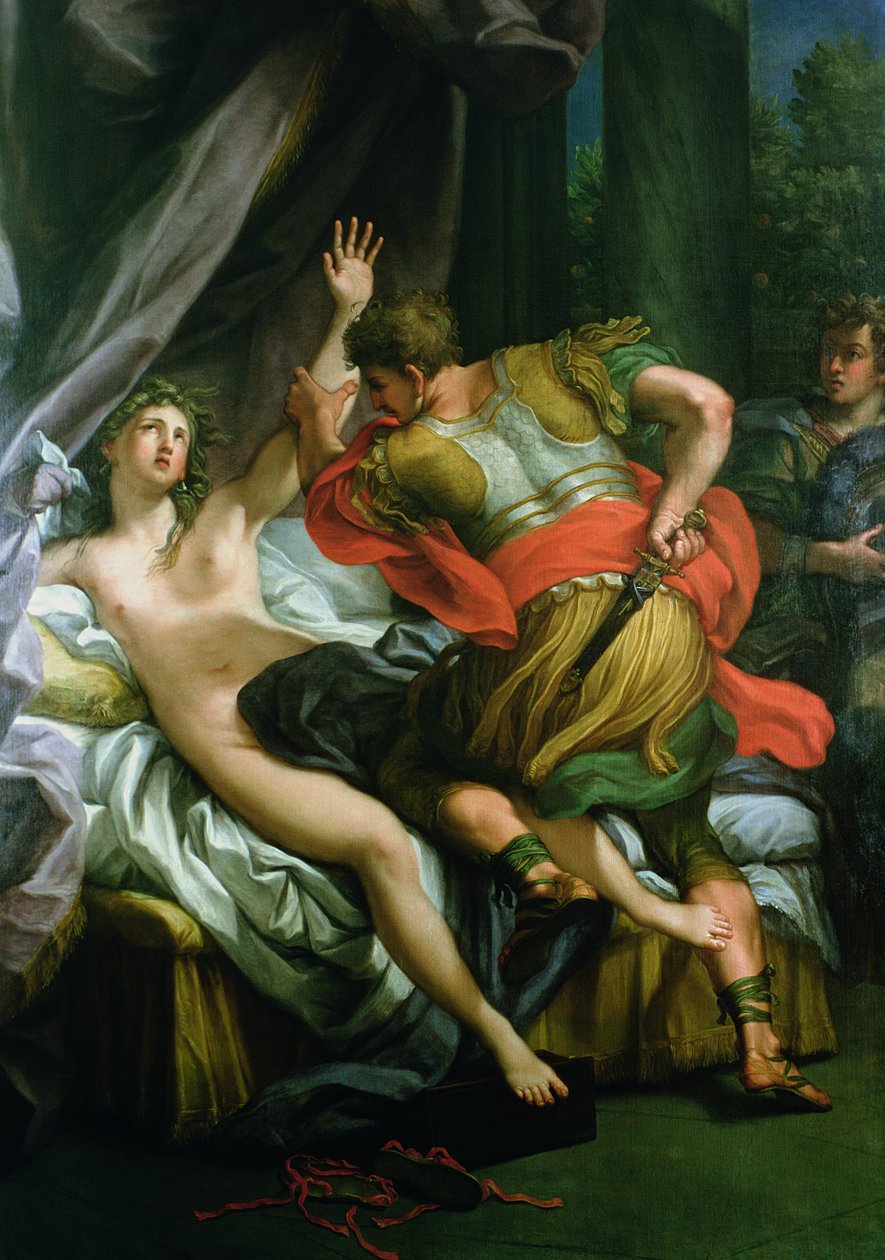 Tarquinius ve Lucretia (tuval üzerine yağlı boya) by Andrea Procaccini