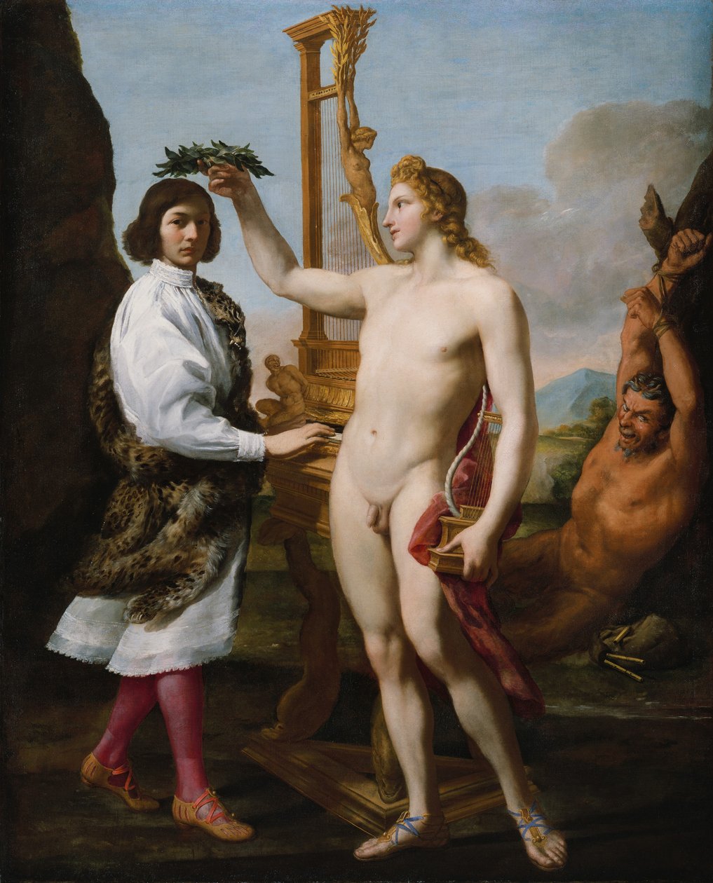 Marcantonio Pasqualini 1614-1691 Apollon tarafından taç giydirildi, 1641. by Andrea Sacchi