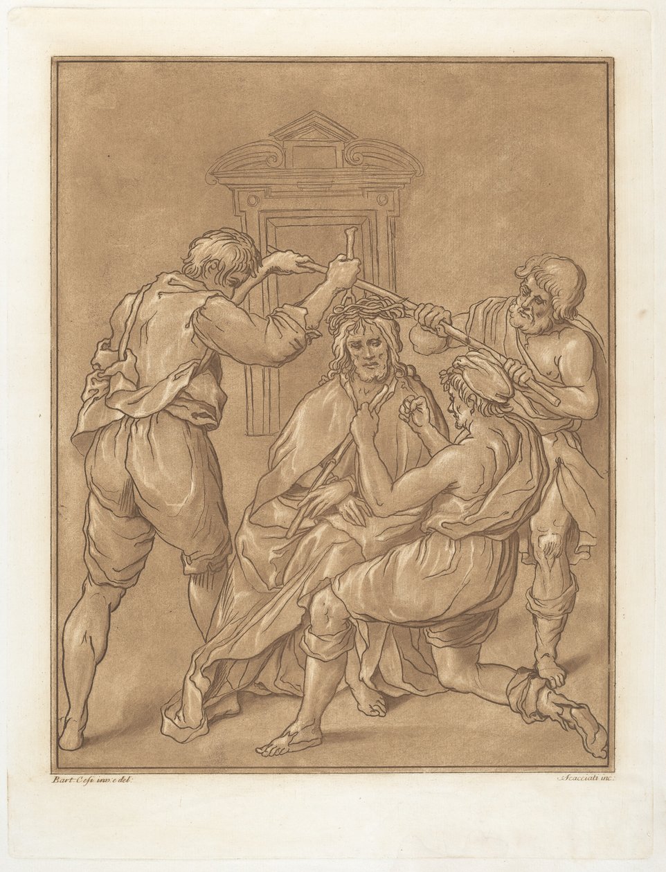 Dikenlerle Taçlandırılan İsa by Andrea Scacciati after Bartolomeo Cesi