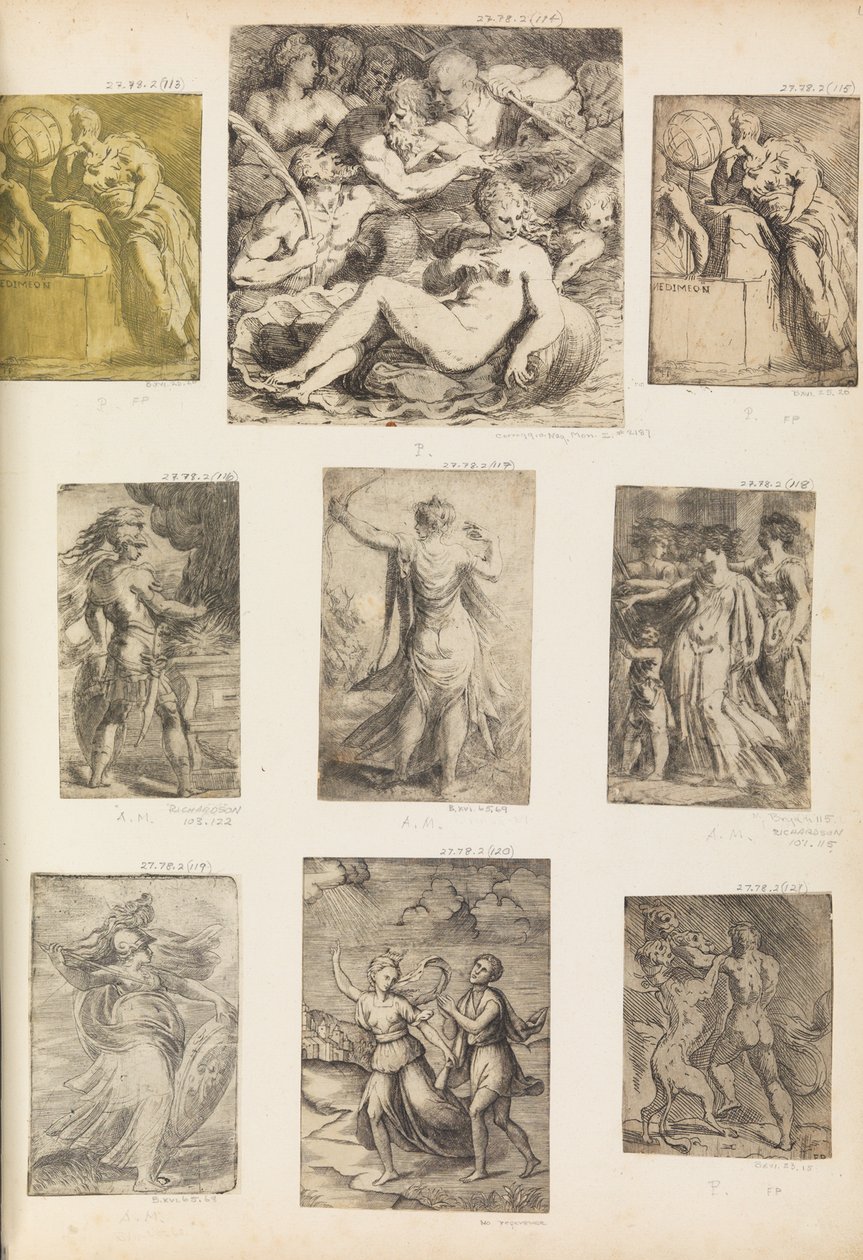 Bellona ve diğer mitolojik figürler, M.Ö. 1540 . by Andrea Schiavone
