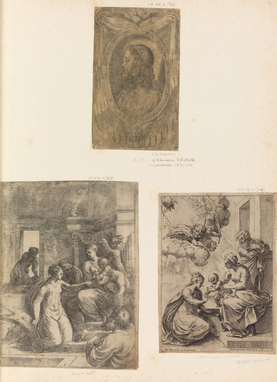 Aziz Catherine ca ile İsa, Bakire ve Çocuk Başkanı. 1550. by Andrea Schiavone