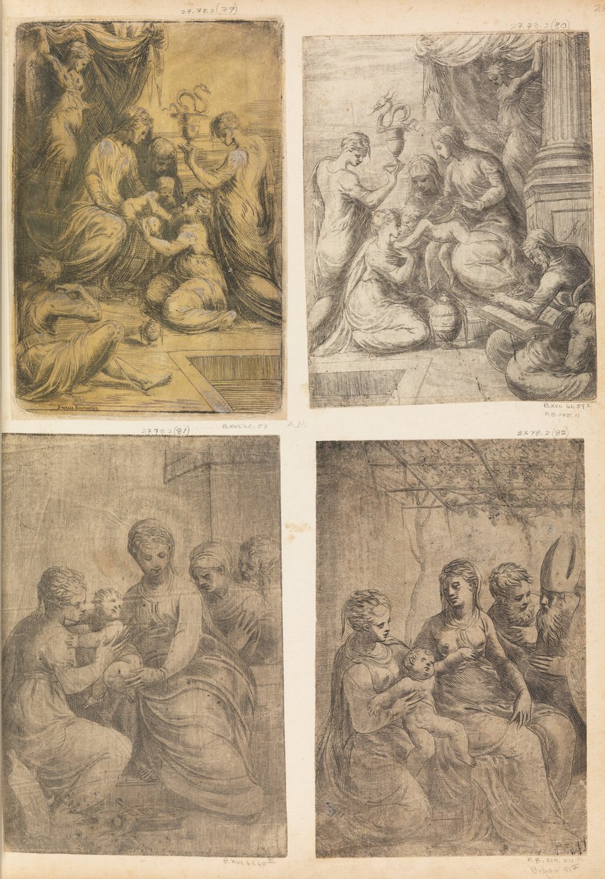 Azizler ile Madonna, ca. 1548-52. by Andrea Schiavone
