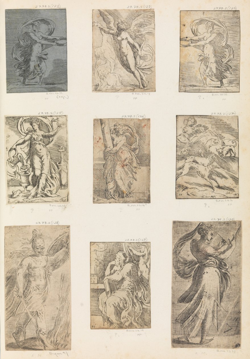 Mars ve diğer mitolojik figürler, M.Ö. 1536-38 . by Andrea Schiavone