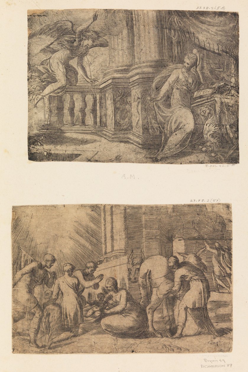 Müjde, Çobanların Hayranlığı, ca. 1552 . by Andrea Schiavone