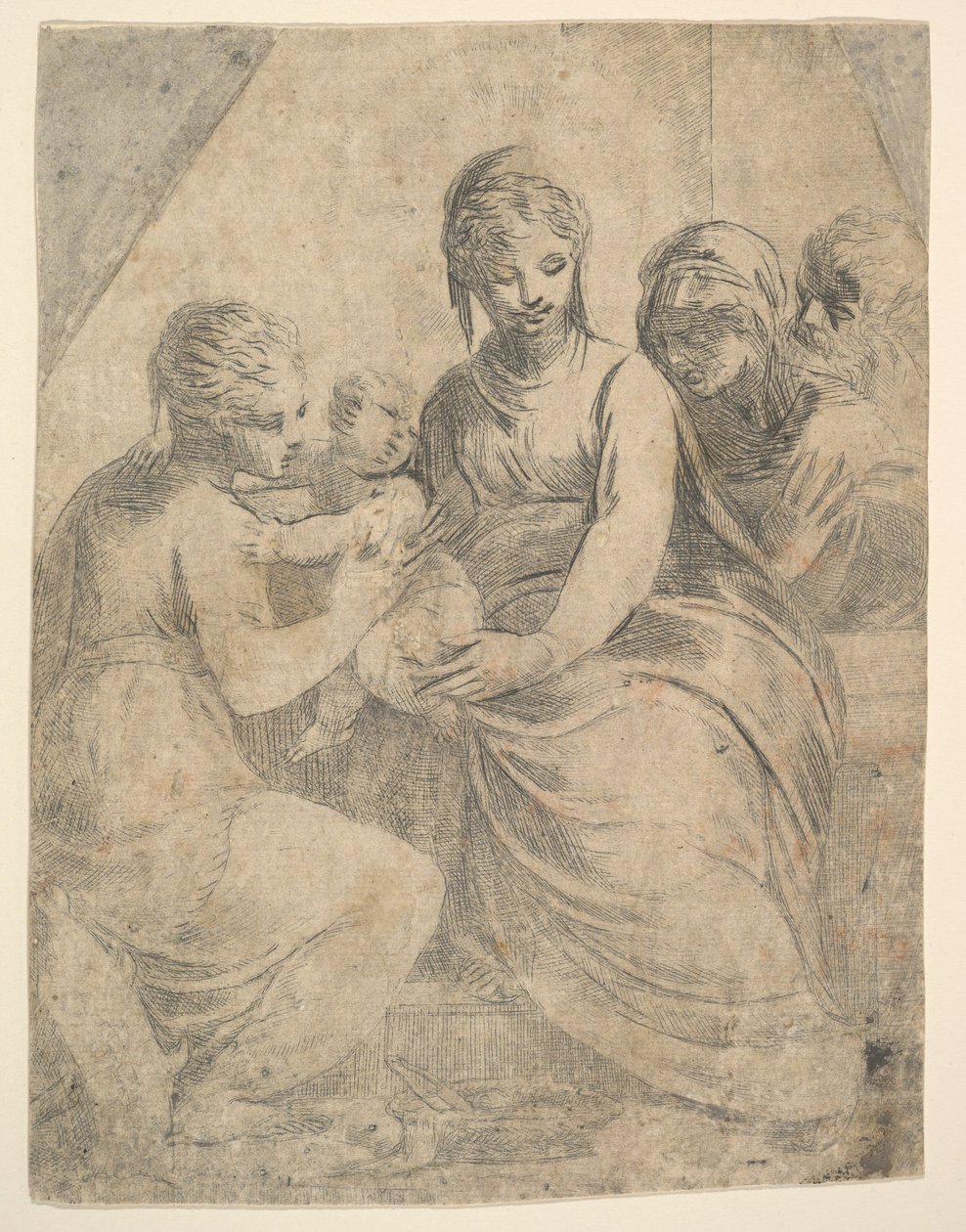 Azizler eşliğinde Bakire ve Çocuk, ca. 1540-50. by Andrea Schiavone