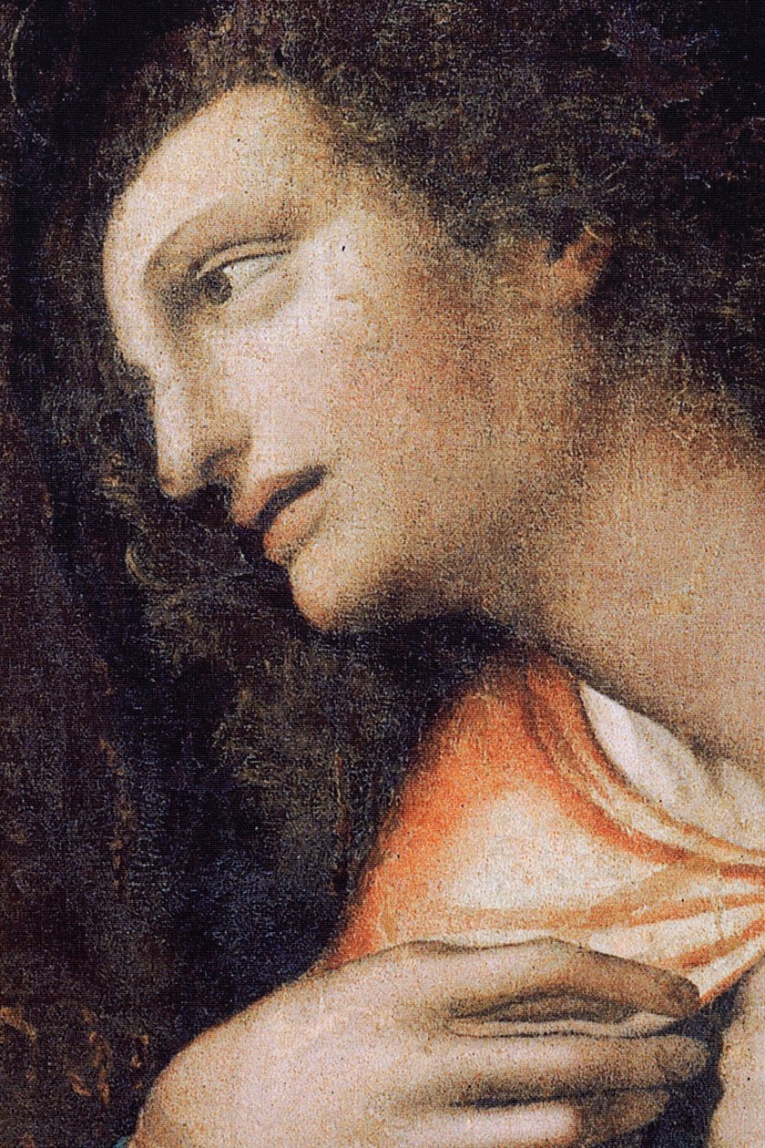 Manastır (Tongelo Manastırı). Tablo. Geçen akşam yemeği. 1506-1507. Detay (resim) by Andrea Solario