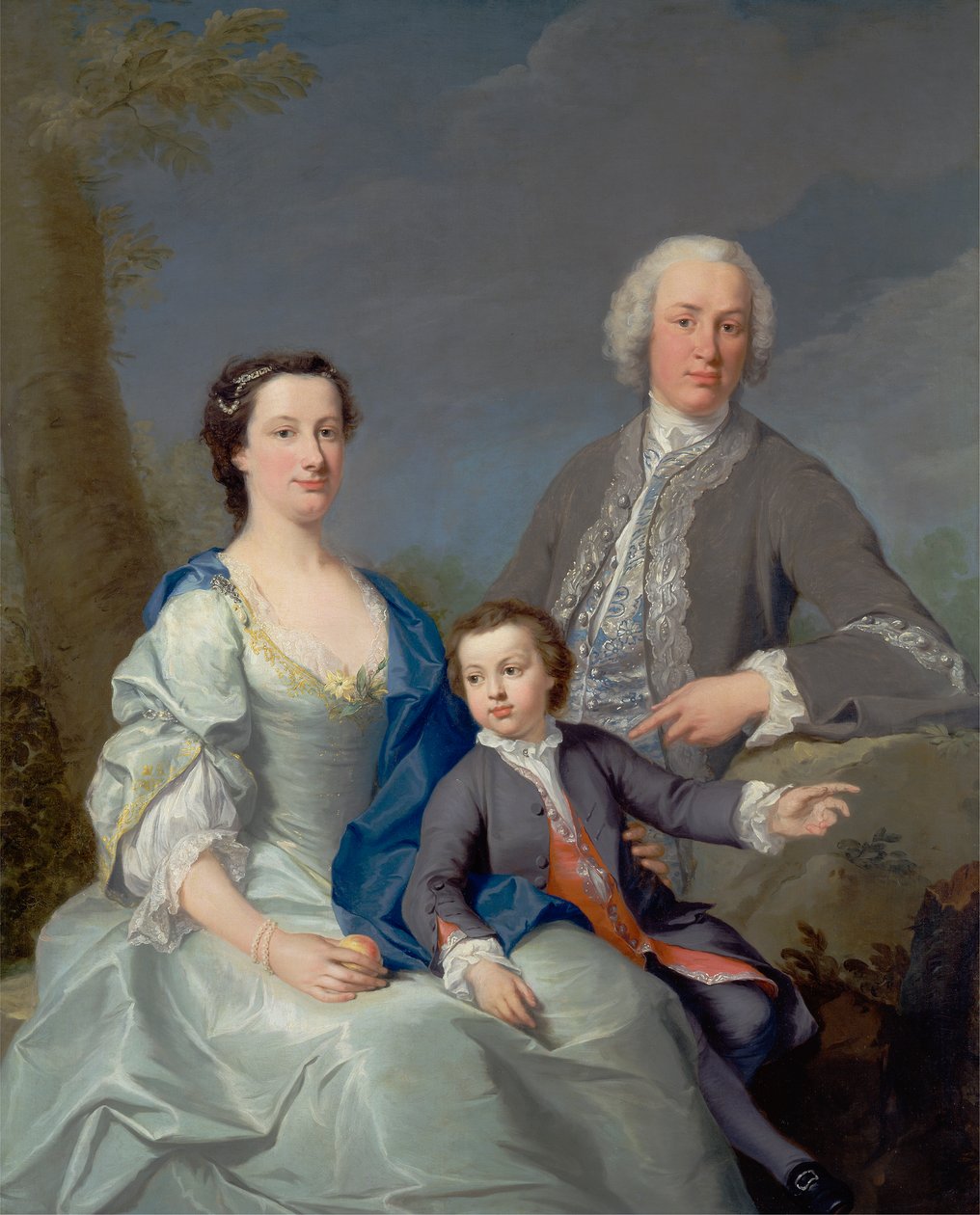 Sir Robert ve Leydi Smyth, Oğulları Hervey ile birlikte by Andrea Soldi