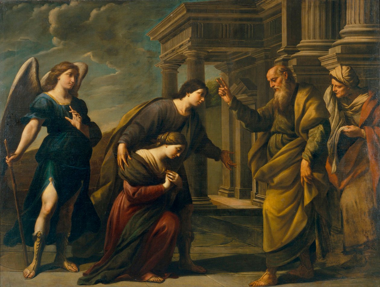 Raguel, Tobias ile birlikte Ecbatane
