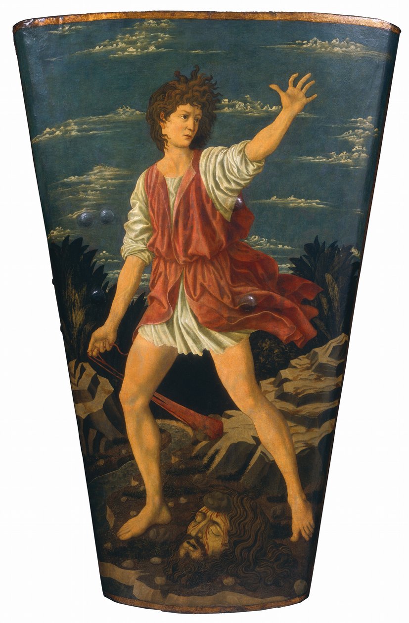 Goliath Başkanı ile David by Andrea del Castagno