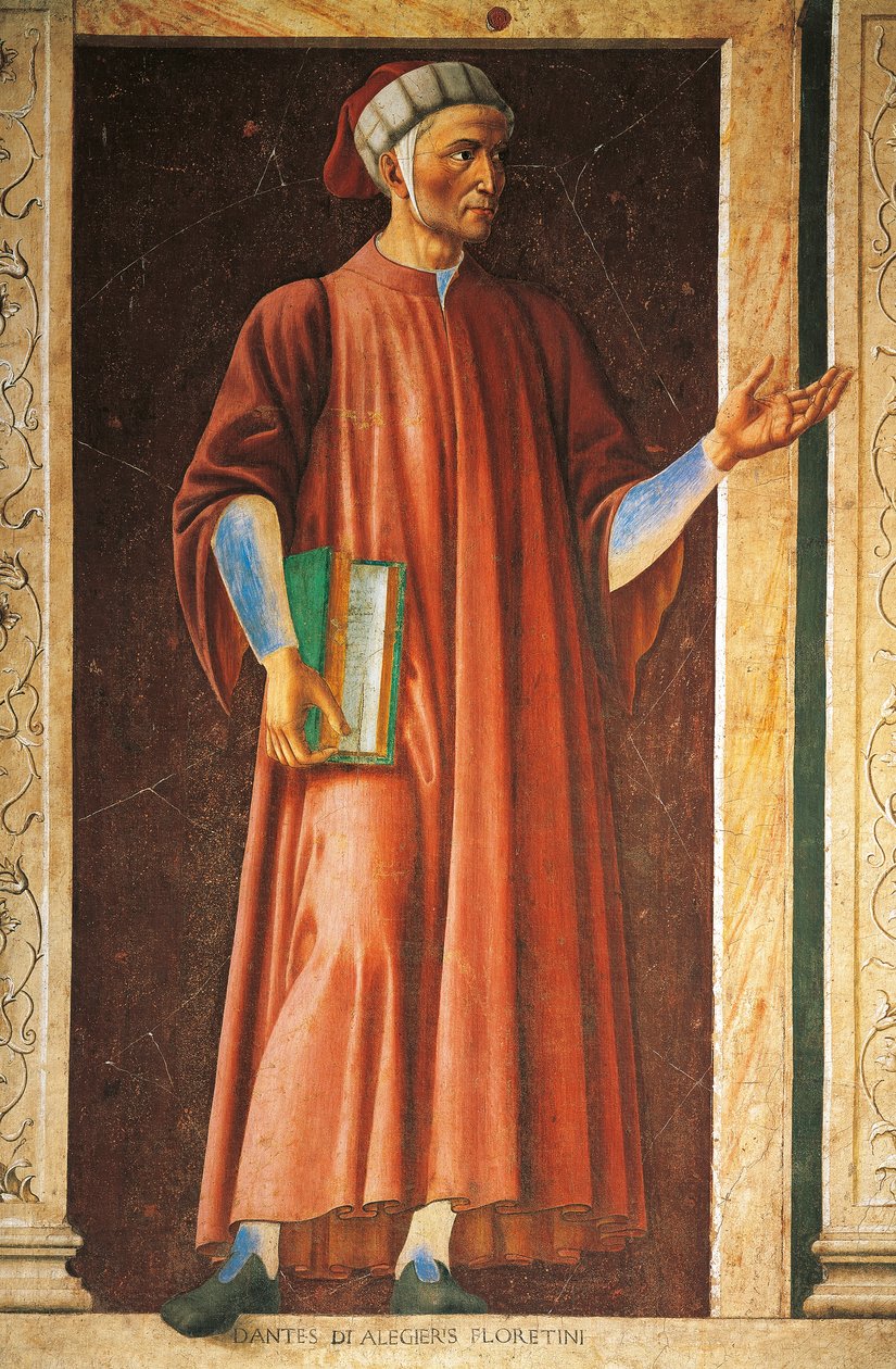 Dante Alighieri'nin Portresi (taze) by Andrea del Castagno