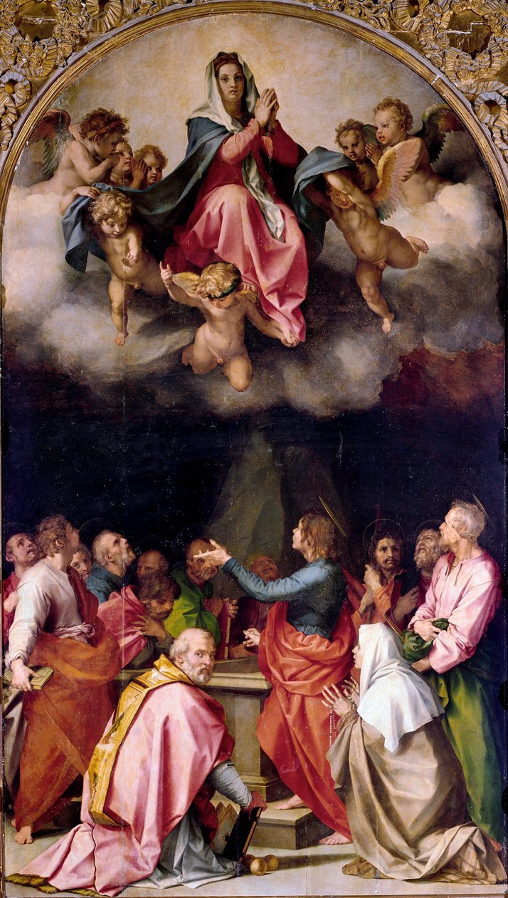 Assumption Passerini Boyama Andrea del Sarto (1486-1531) 1522 Dim.379x222 cm Floransa, Palazzo Pitti by Andrea del Sarto