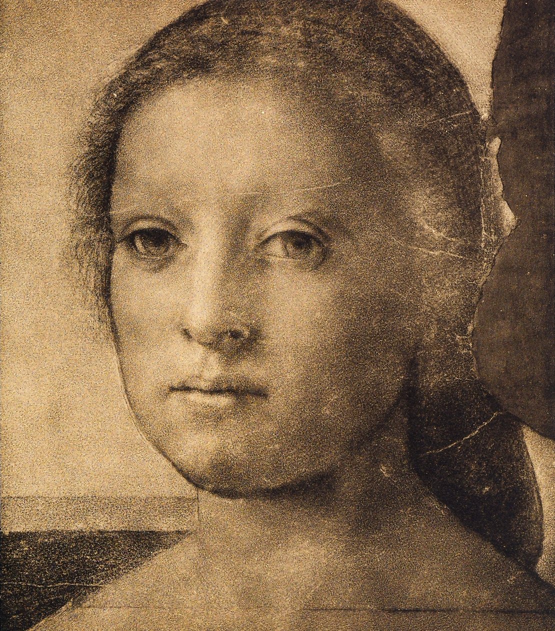 Andrea del Sarto tarafından çizilen genç bir kadının başı. Çizimler ve Baskılar Dolabı, Uffizi Galerisi, Floransa by Andrea del Sarto