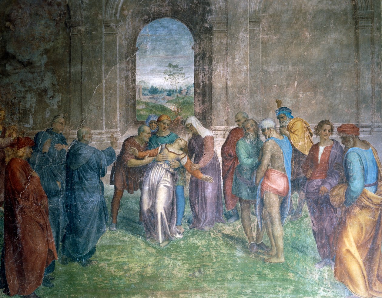 Ele Geçirilmiş Kadının İyileştirilmesi, Andrea del Sarto by Andrea del Sarto