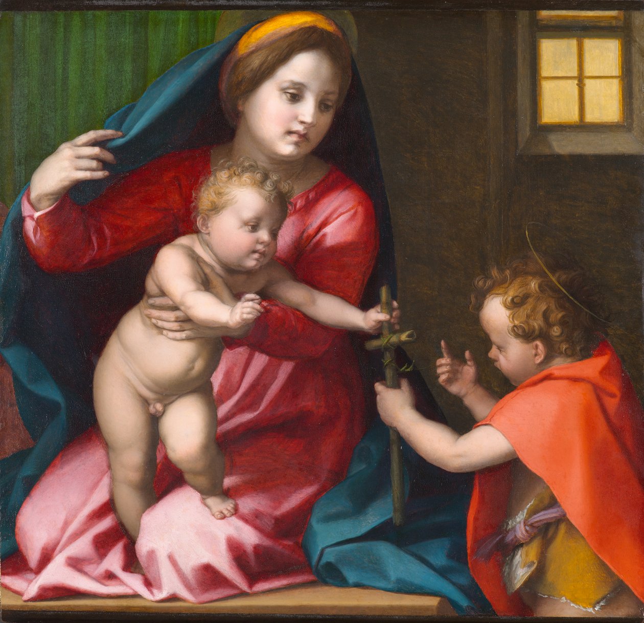 Vaftizci Yahya ile Madonna ve Çocuk, yaklaşık 1528 (panelde yağlı boya) by Andrea del Sarto