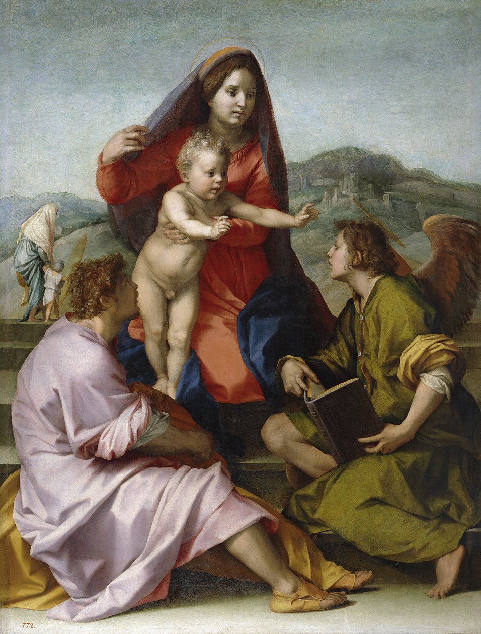 Aziz Matta ve Melek ile Madonna ve Çocuk by Andrea del Sarto