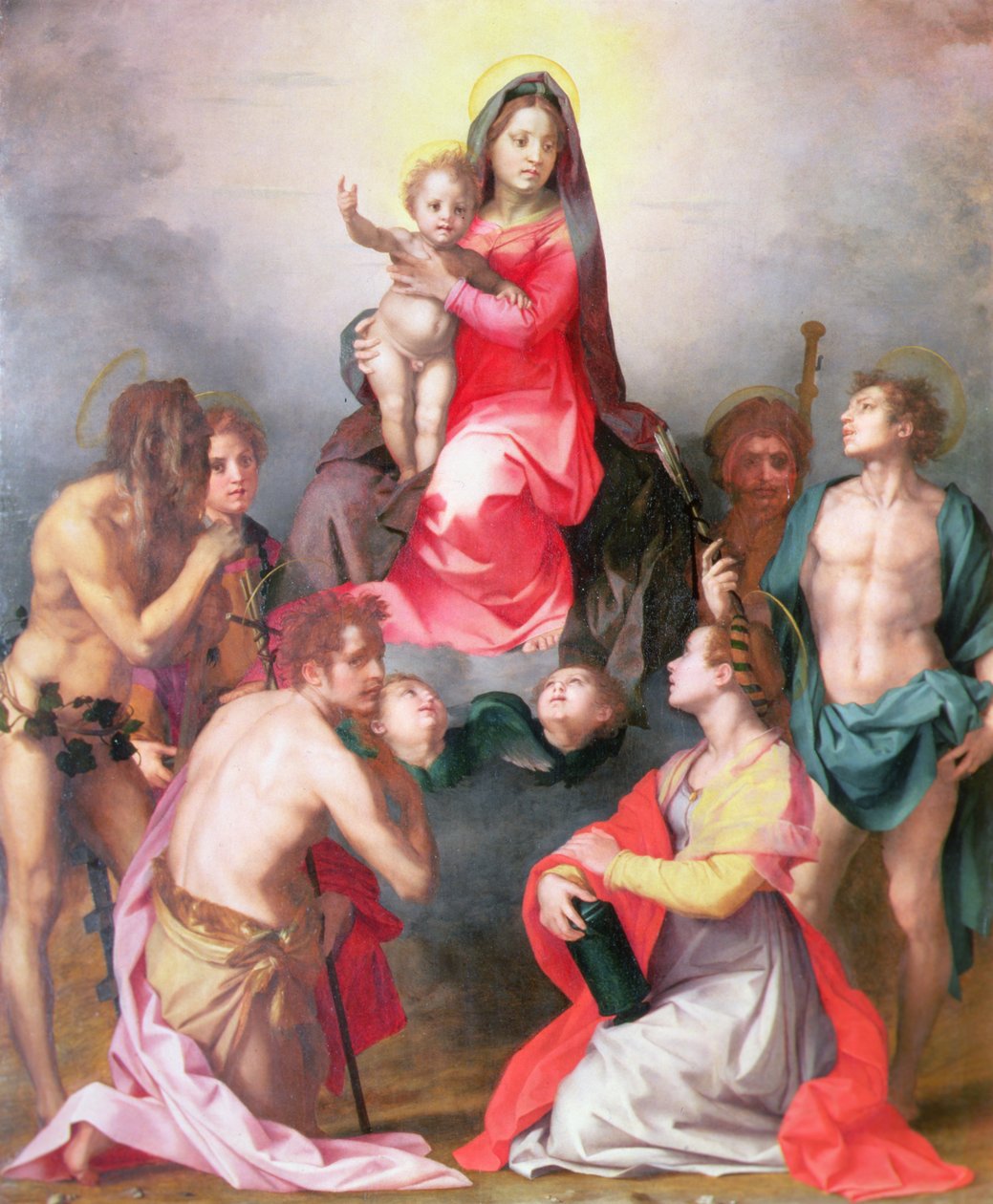 Azizler ile Madonna ve Çocuk by Andrea del Sarto