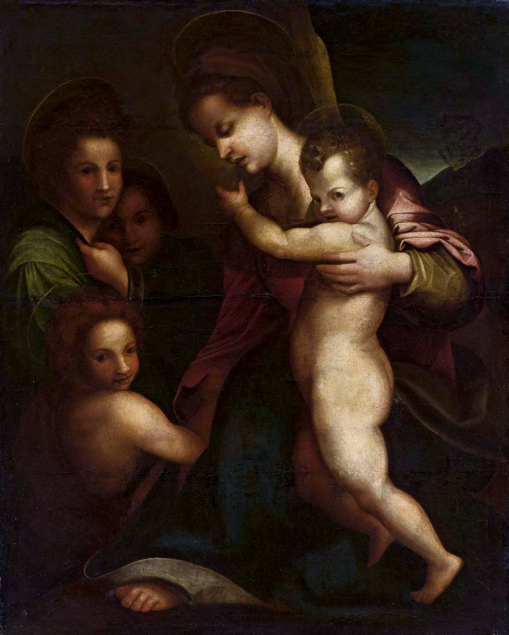 Çocuk İsa ve Aziz Yuhanna ile Madonna by Andrea del Sarto
