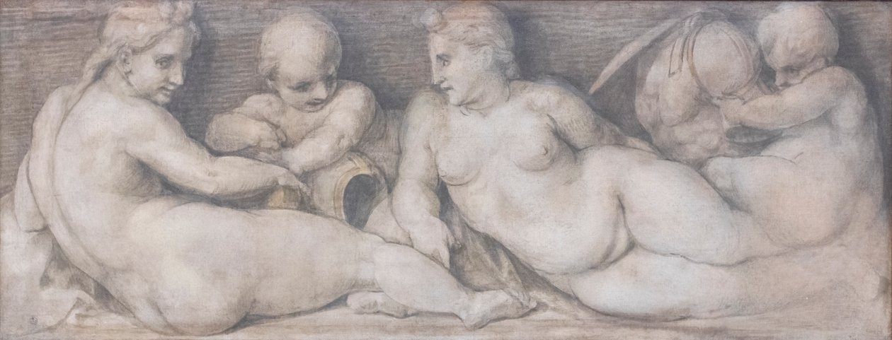 Klasik tarzdaki figürlerle sahne by Andrea del Sarto