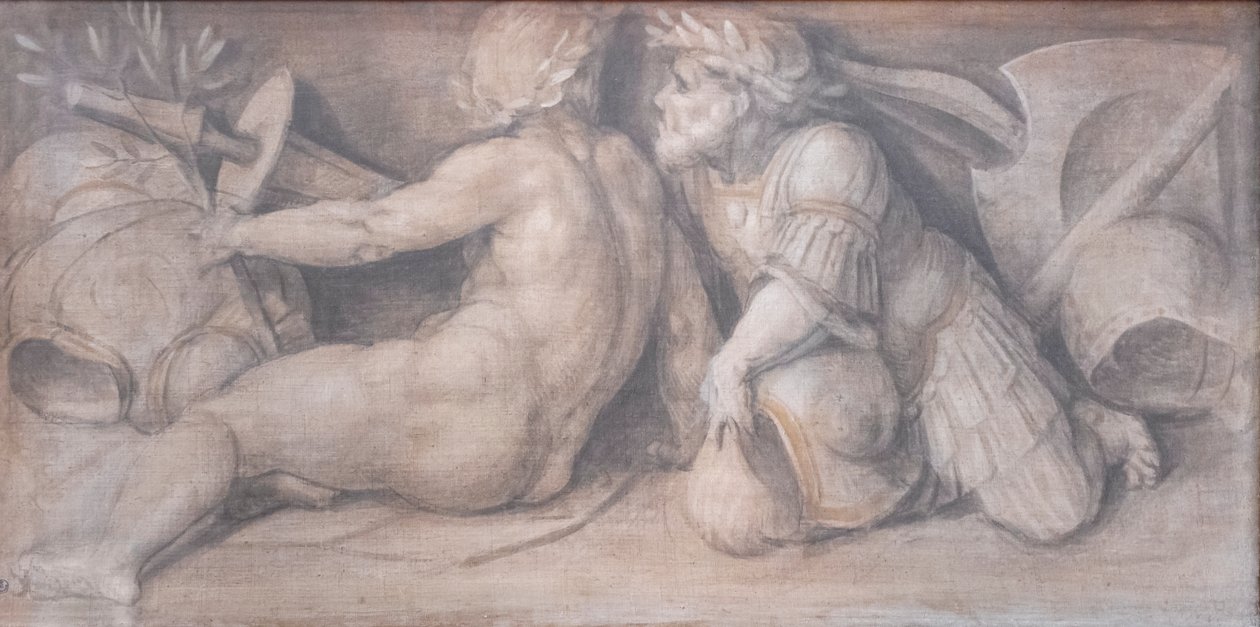 Klasik tarzdaki figürlerle sahne by Andrea del Sarto