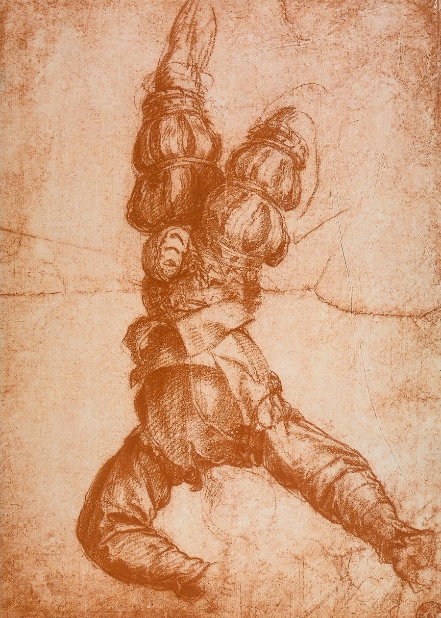 Bir insan figürünün incelenmesi by Andrea del Sarto