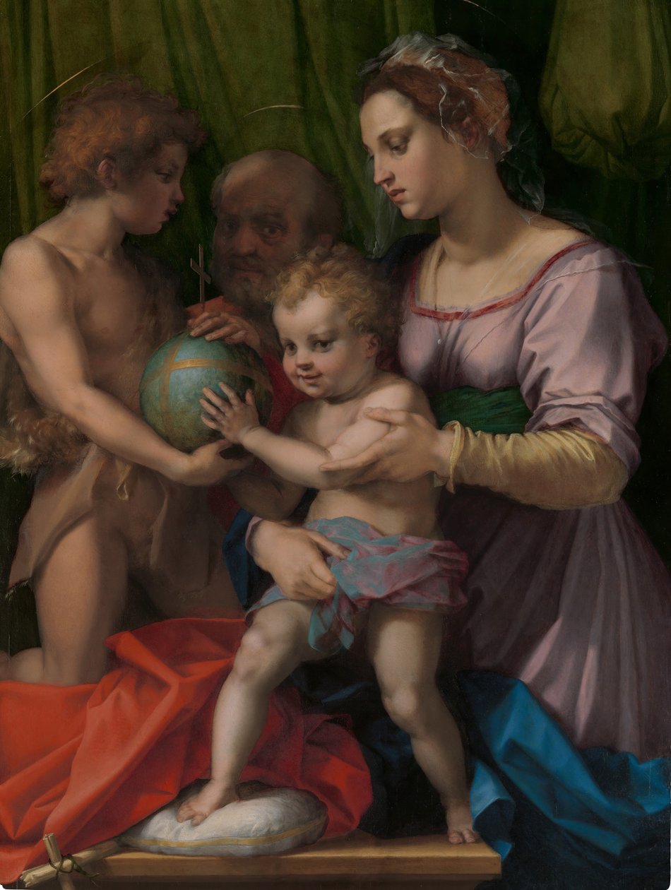 Genç Vaftizci Yahya ile Kutsal Aile, ca. 1528. by Andrea del Sarto