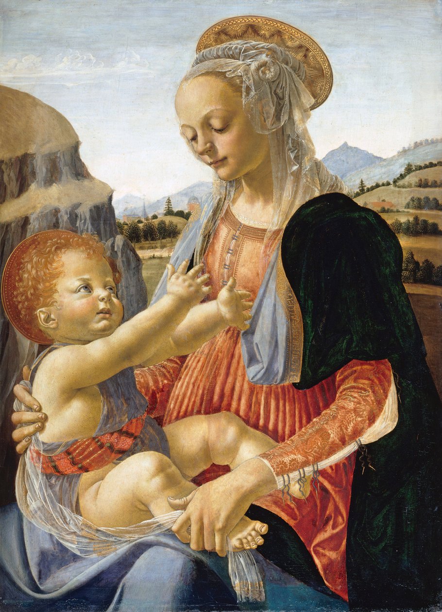 ""Madonna ve Çocuk"" Ahşap Üzerine Tablo Andrea del Verrocchio (1437-1488) 1466-1470 Dim 67,3 x 49,4 cm Gemaeldegalerie, Staatliche Museen, Berlin by Andrea del Verrocchio