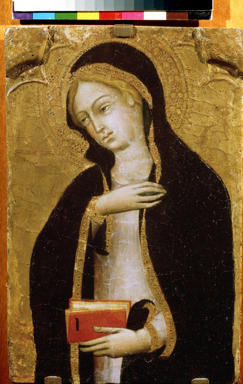 1410 Puşkin Müzesi, Moskova dolaylarında Andrea di Bartolo (1389-1428) tarafından ahşap üzerine "" Müjde Bakiresi "" (Virgin Annunciate) Tempera by Andrea di Bartolo