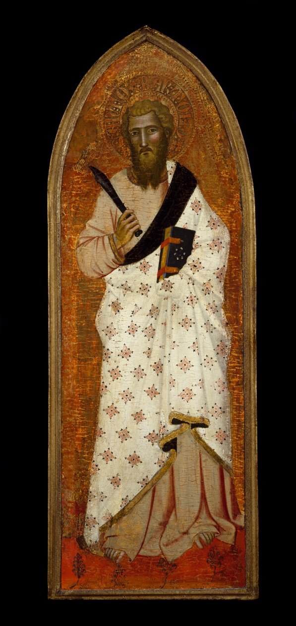 St. Bartholomew, c.1360-65 (ahşap panel üzerinde tempera ve altın varak) by Andrea di Bonaiuto fl.1343 77 Andrea di Bonaiuto fl.1343 77