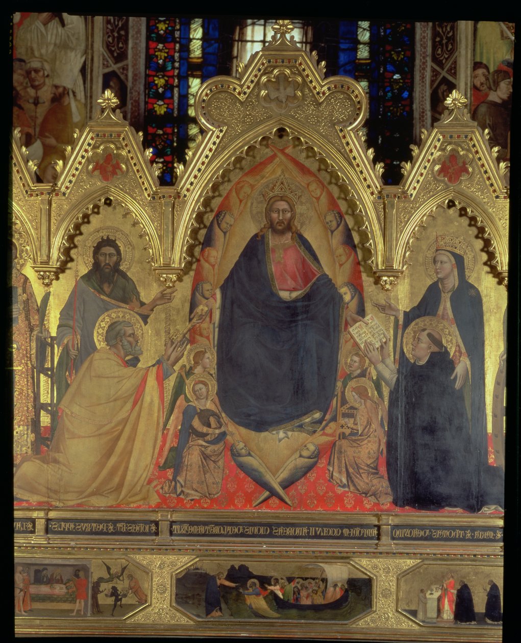Strozzi Altarpiece, 1357 72246 panel detayı by Andrea di Cione Orcagna