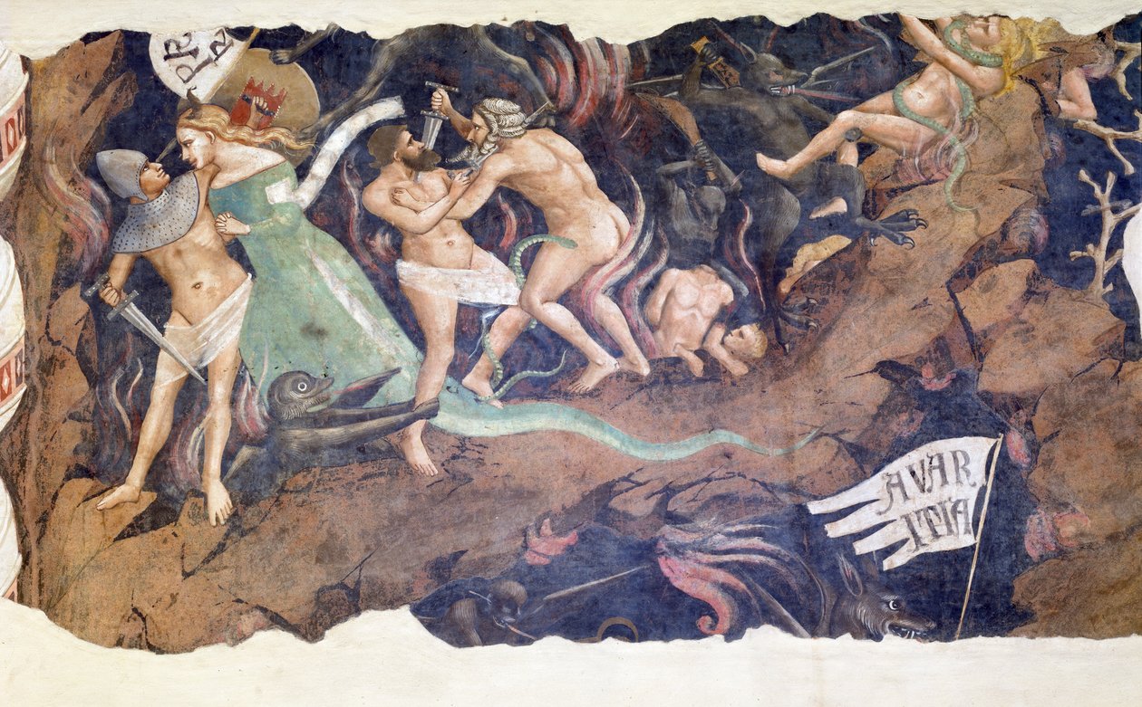 Ölümün zaferi, 1348, detay by Andrea di Cione Orcagna