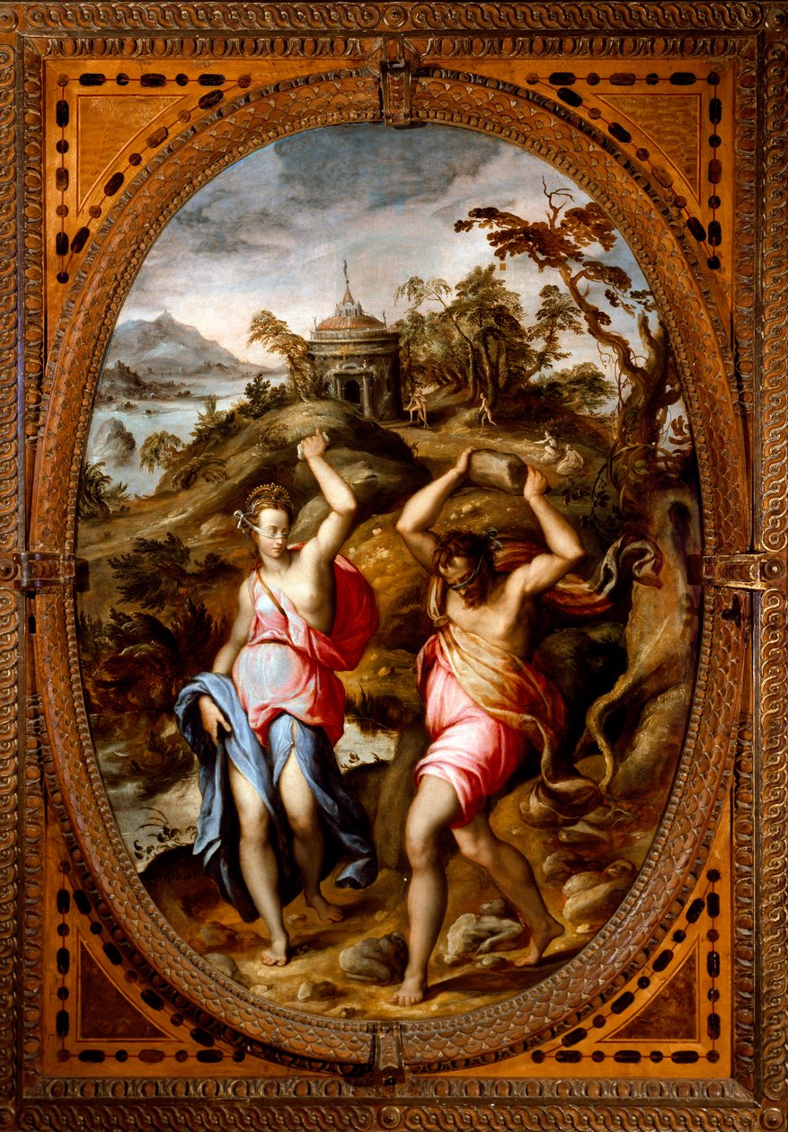Deucalion ve Pyrrha (Resim by Andrea di Mariotto del Minga