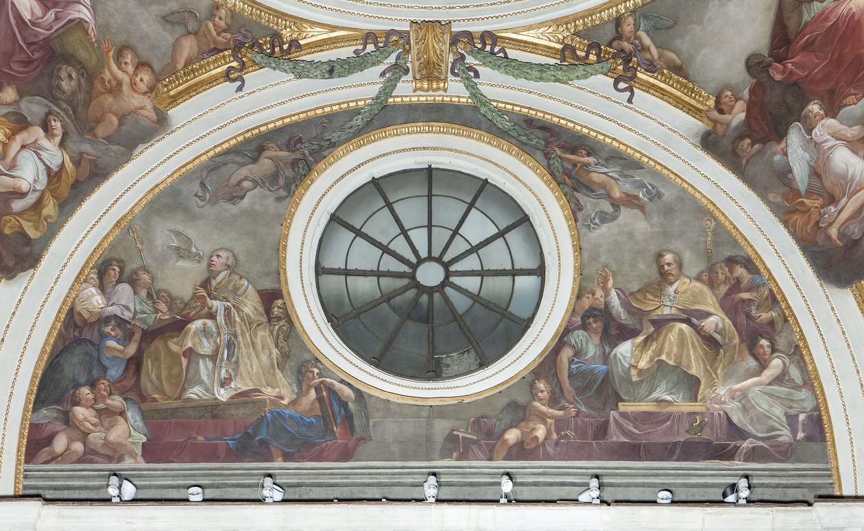 Aziz Ambrose ve Aziz Gregory the Great, 1792-95 by Andrea the Elder Appiani