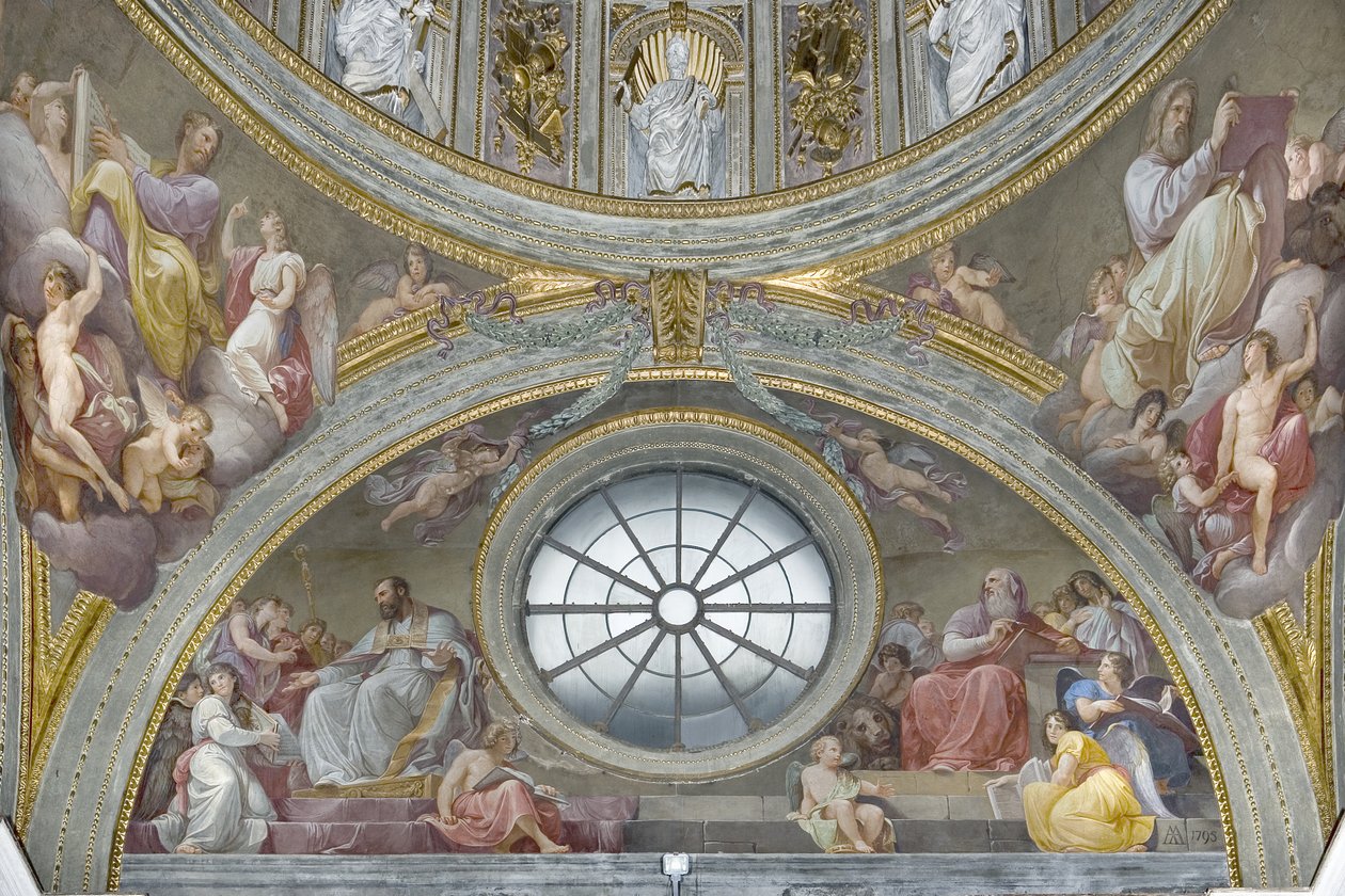 Aziz Augustine ve Aziz Jerome, 1792-95 by Andrea the Elder Appiani