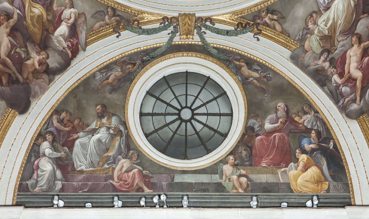 Aziz Augustine ve Aziz Jerome, 1792-95 by Andrea the Elder Appiani