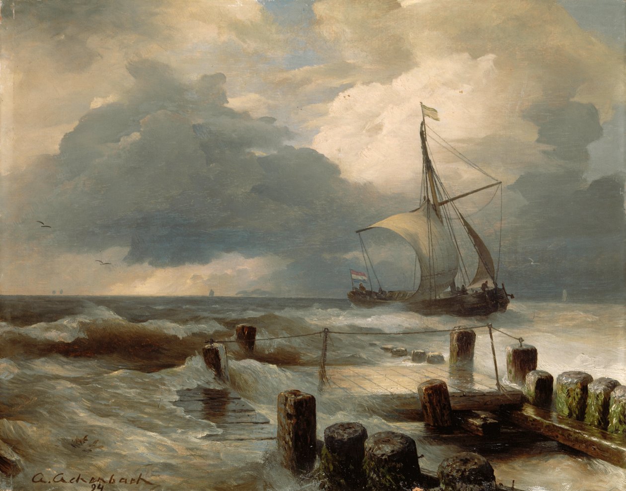 Deniz manzarası, 1894 by Andreas Achenbach