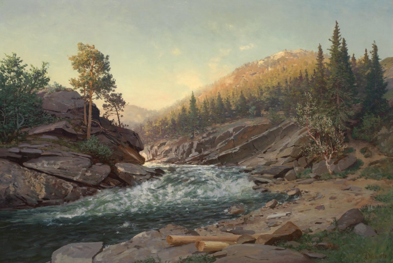 Yaz aylarında dağlar by Andreas Edvard Disen