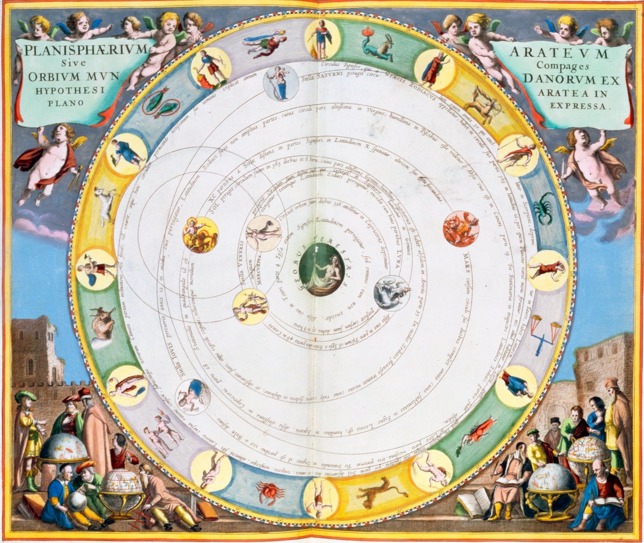 Gezegenlerin hareketini anlatan çizelge, 1660-1661. by Andreas Cellarius