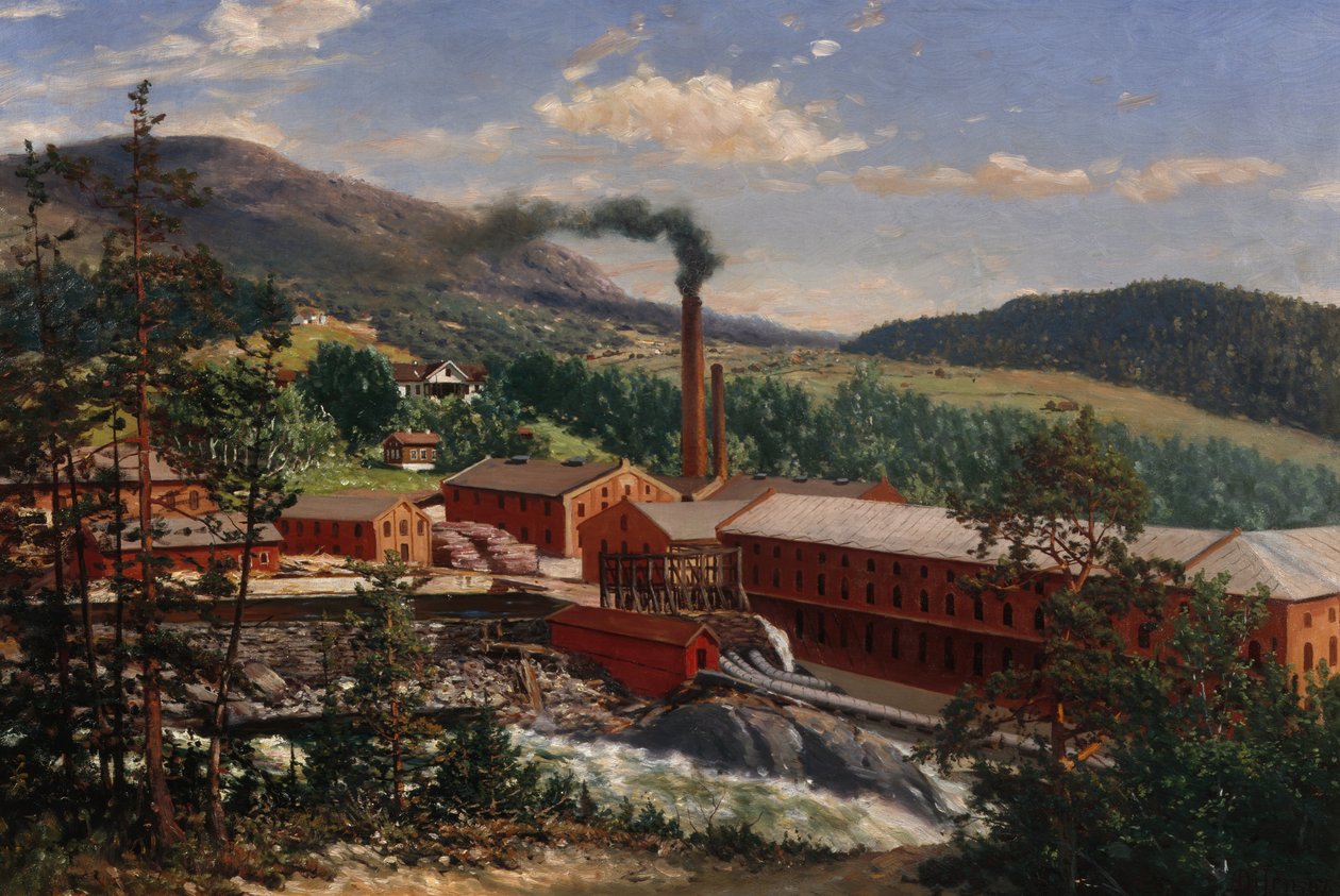 Embretsfoss fabrikası by Andreas Disen