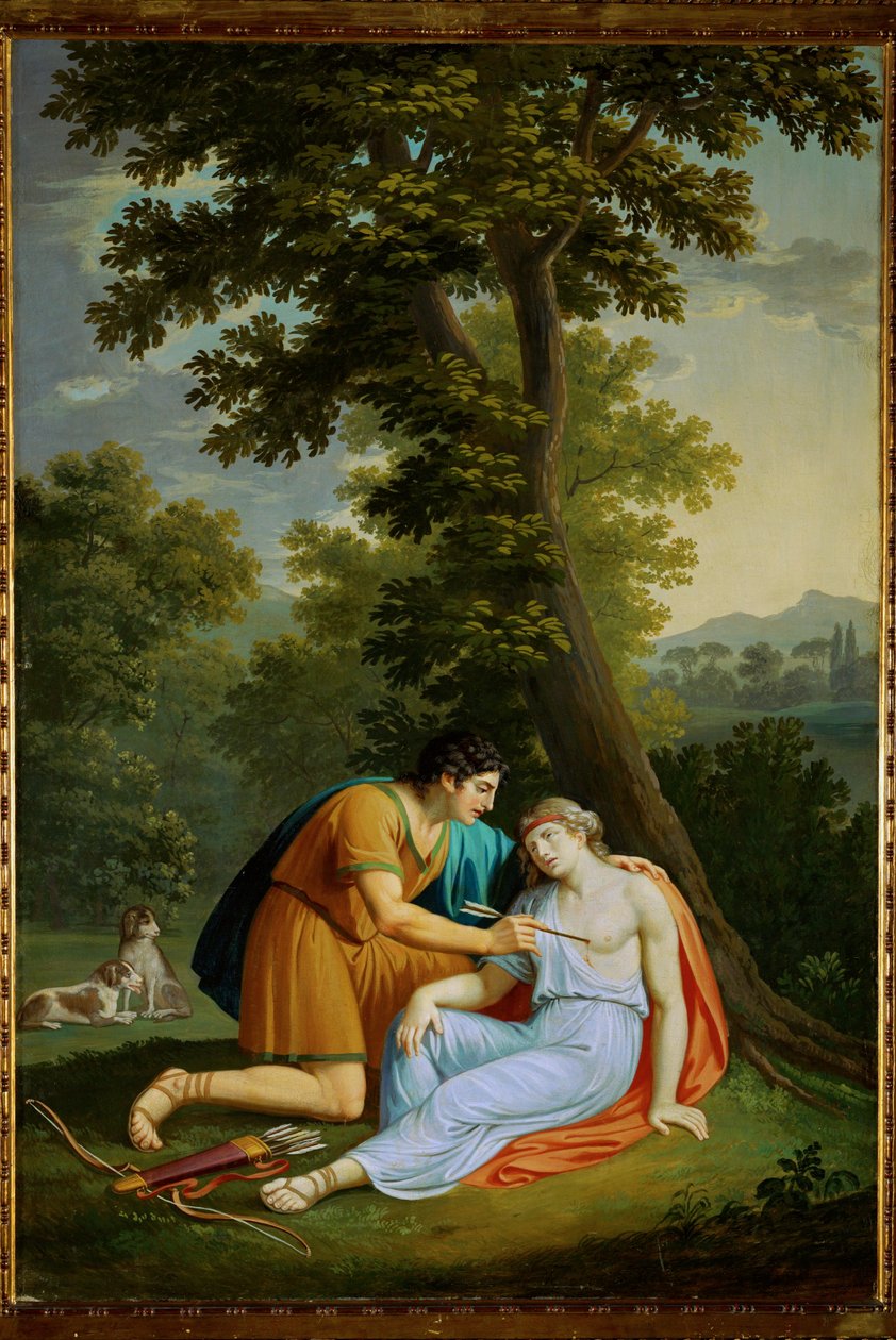 Procris ve Cephalos (tuval üzerine resim) by Andreas Nesselthaler